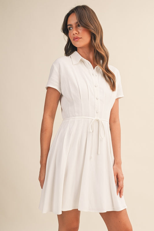 White Linen Whisper Dress