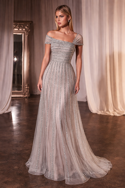 Champagne Luxe Beaded Gown