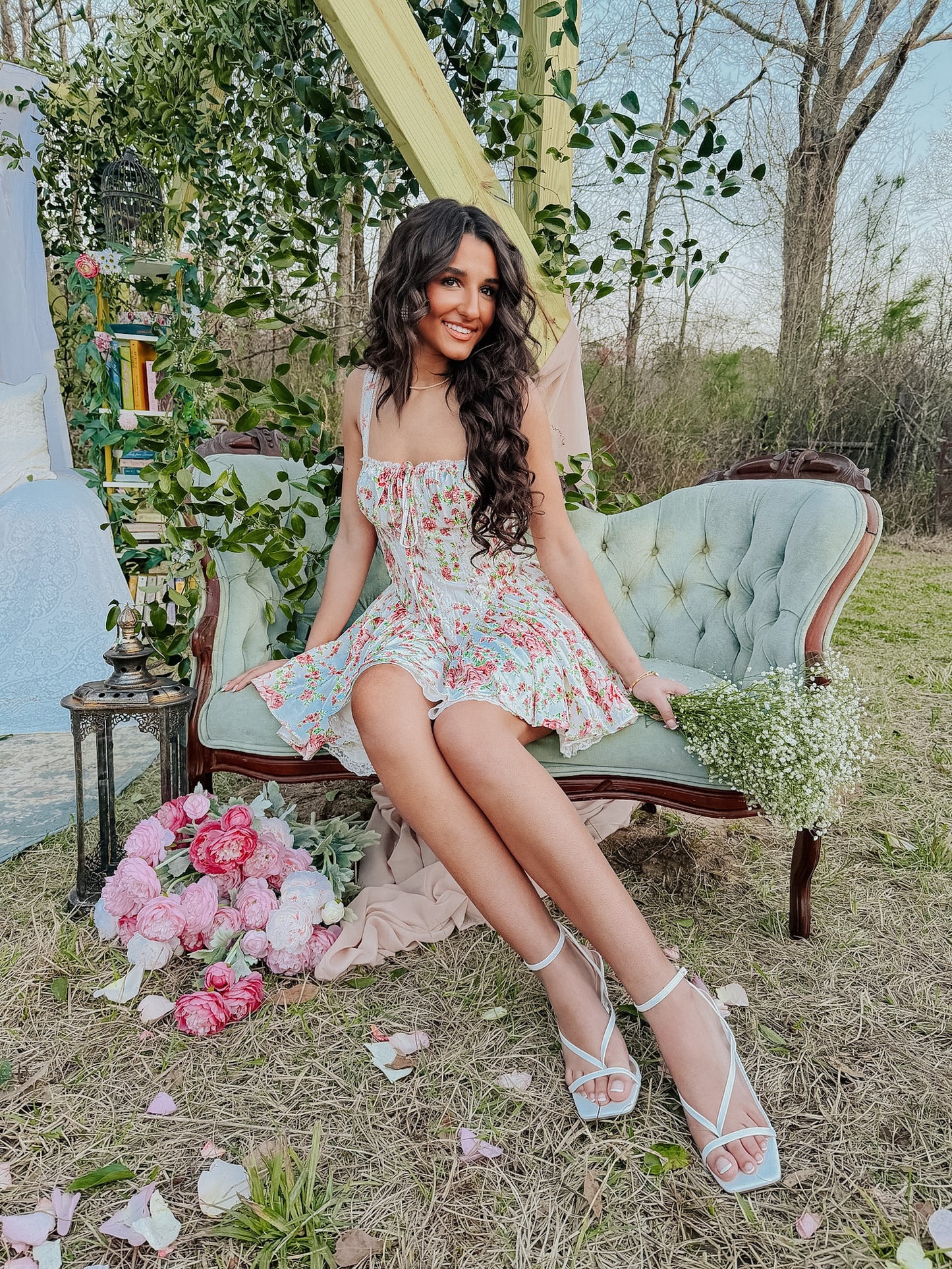 Rosette Romance Corset Mini Dress