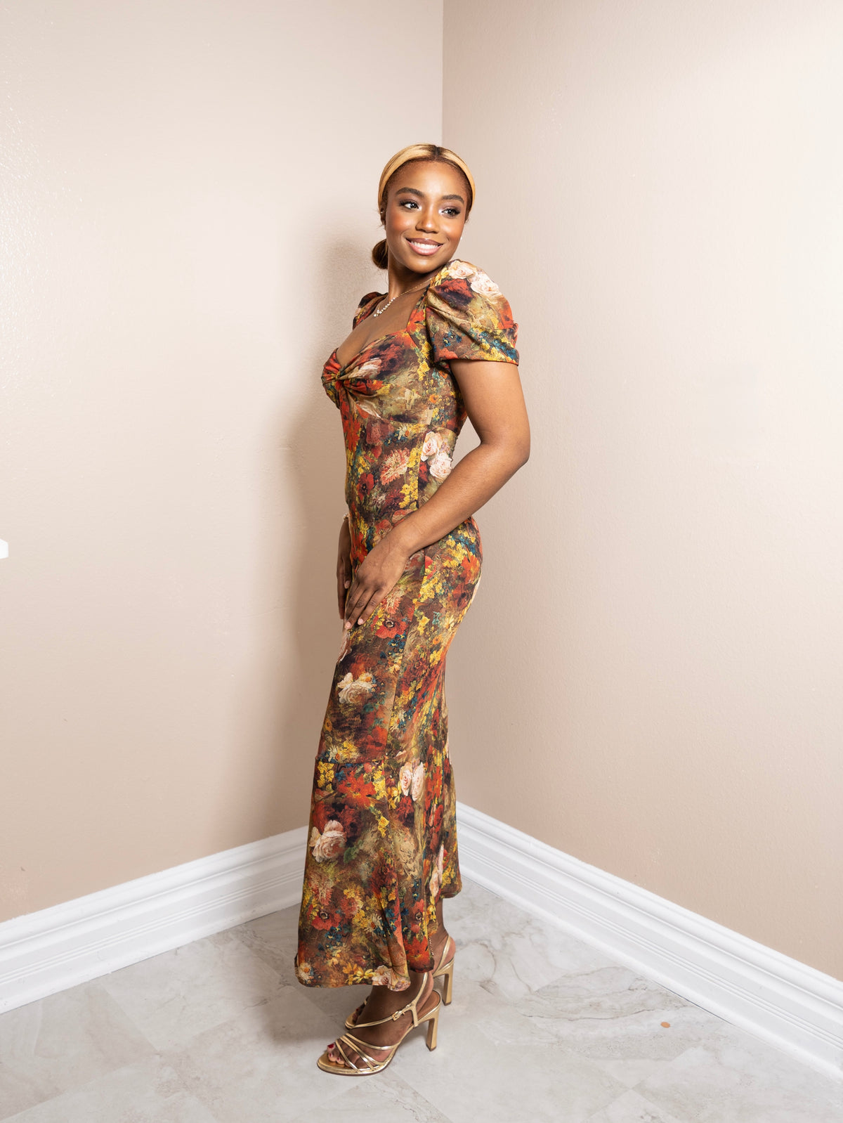 Vintage Garden Midi Dress