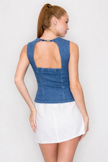 Curve Theory Denim Top