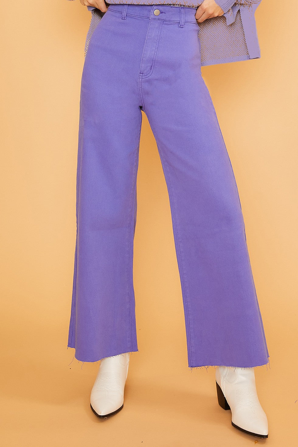 Purple Haze Wide Leg Denim Jeans