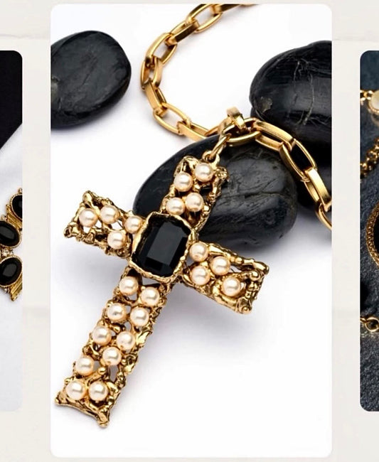 Yochi Ruby Cross Necklace