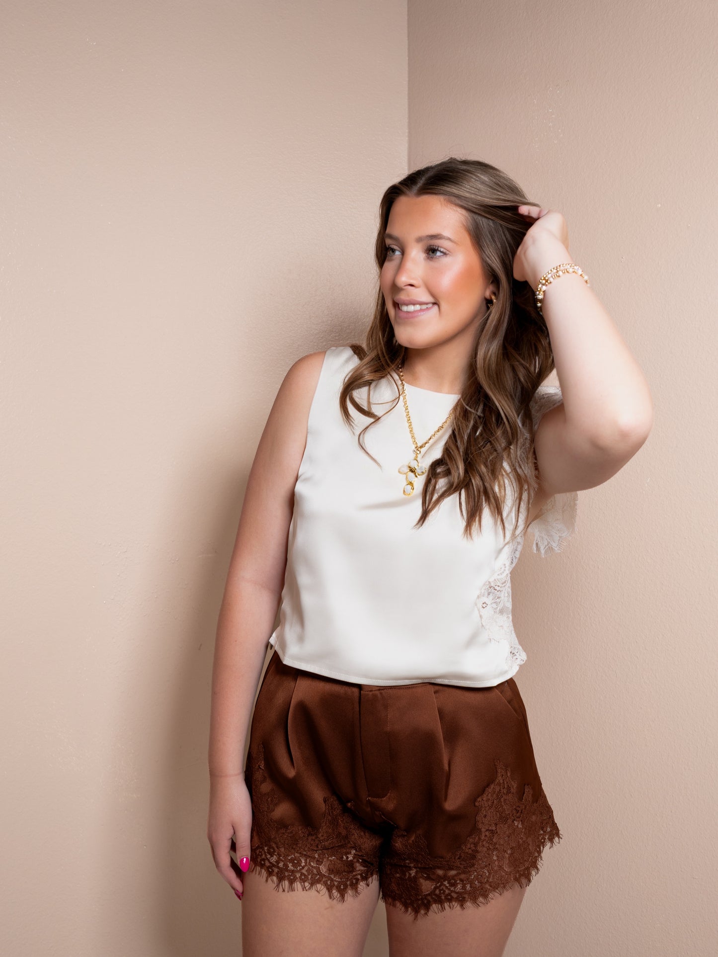 Endless Rose Satin Lace Shorts