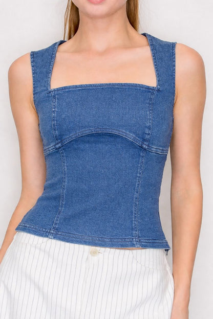 Curve Theory Denim Top