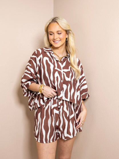 Untamed Button Up Top