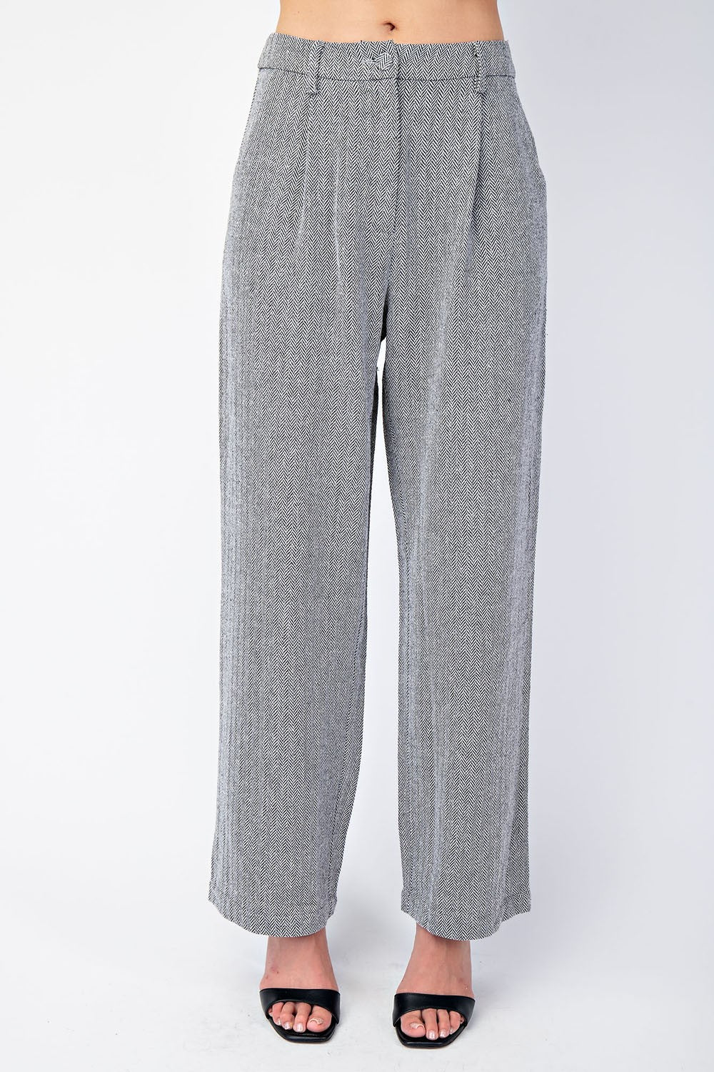 City Line Herringbone Trousers