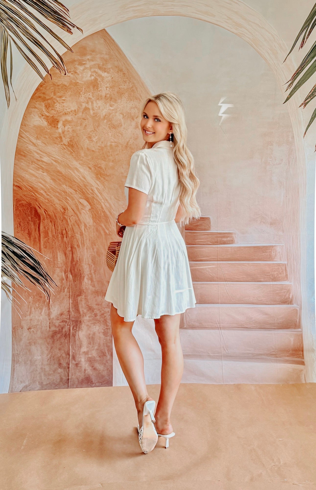 White Linen Whisper Dress