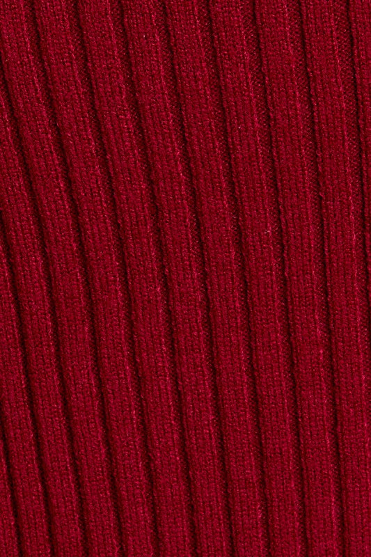 Off the Edge Ribbed Sweater Top