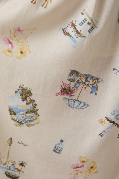 Postcard Dreams Linen Midi Dress