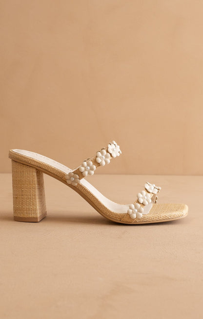 Floral Raffia Heel