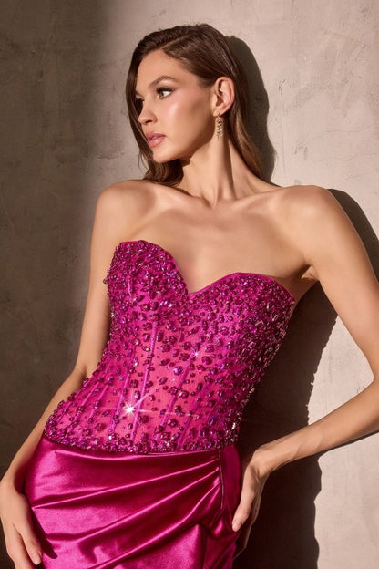 Velouré Glam Beaded Gown
