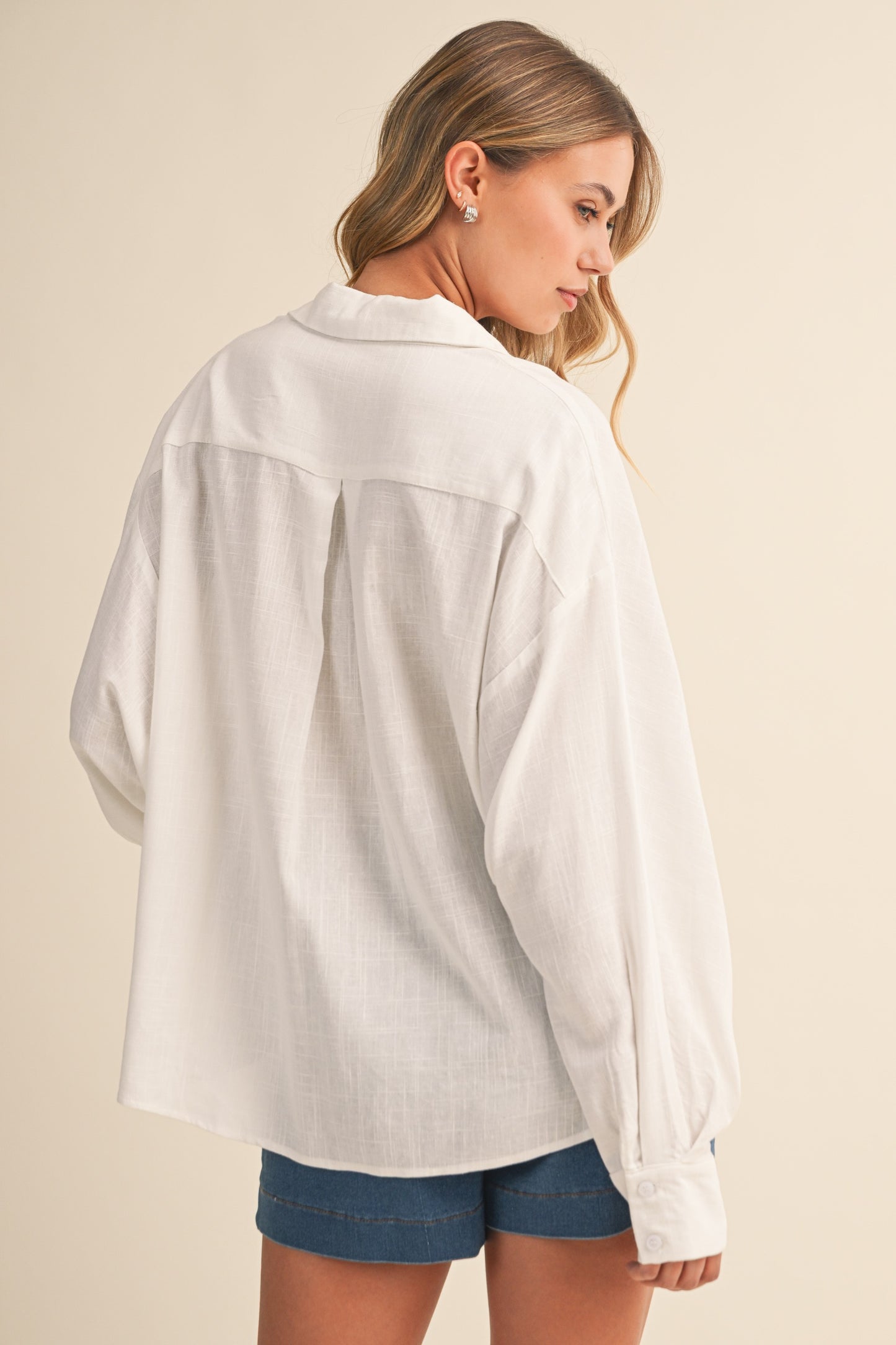 That Girl Linen Button Down