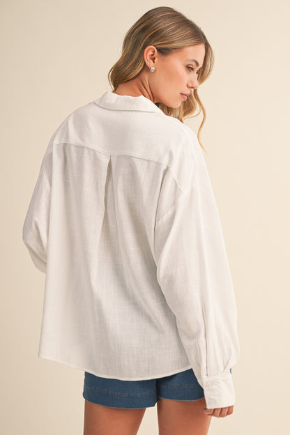 That Girl Linen Button Down
