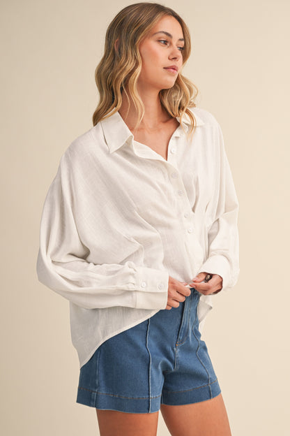 That Girl Linen Button Down