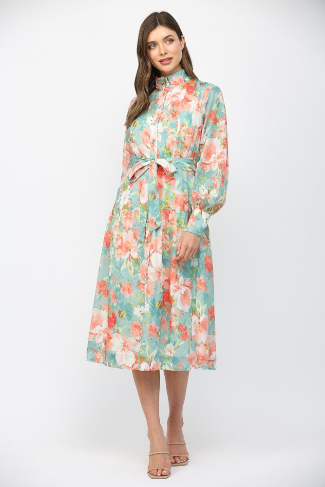 Serene Petals Maxi Dress
