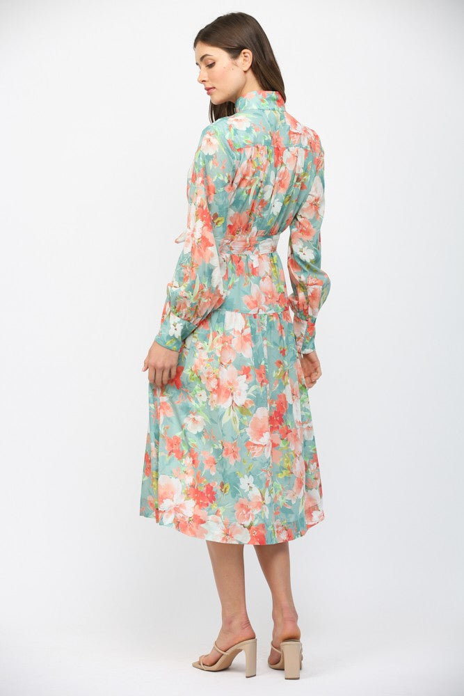 Serene Petals Maxi Dress