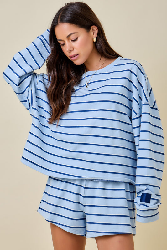 Just My Type Striped Sweatshirt
