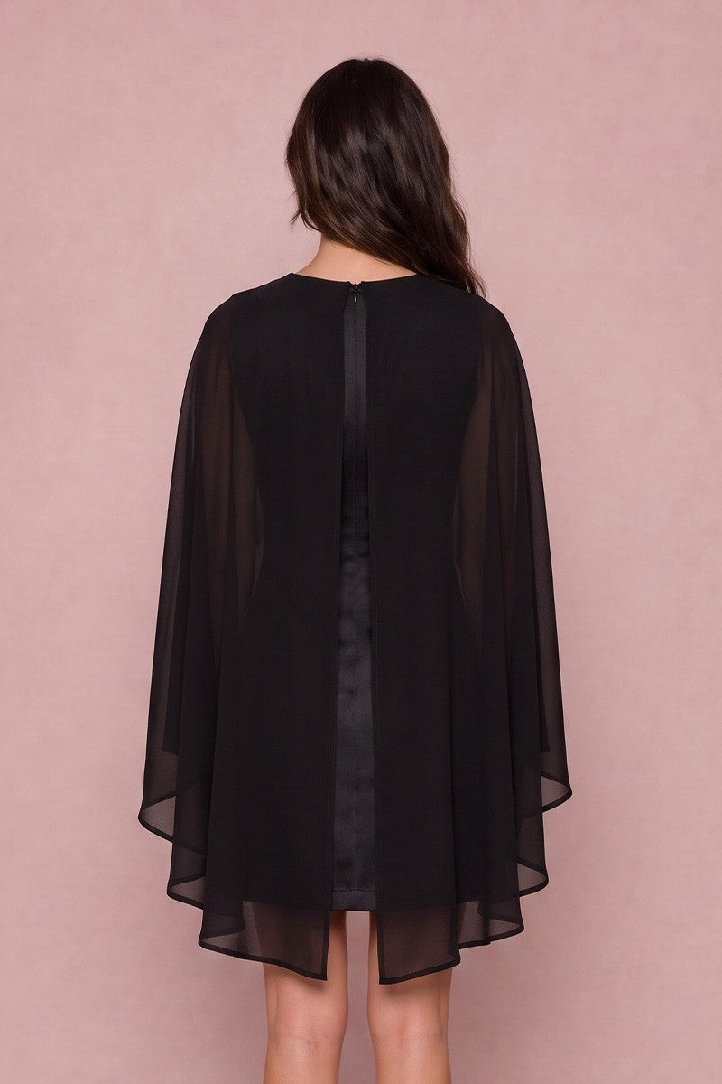 Black Swan Cape Mini Dress