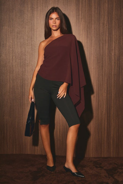 Draped Desire Chiffon Top