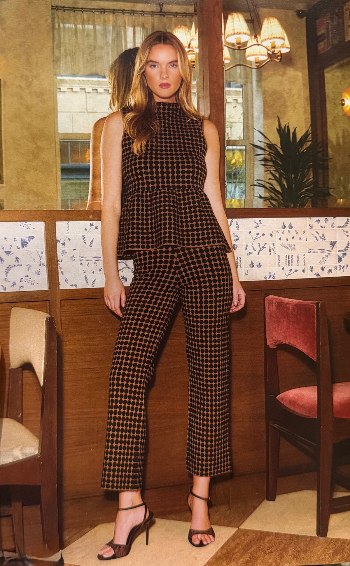Polished in Dots Straight Leg Pant