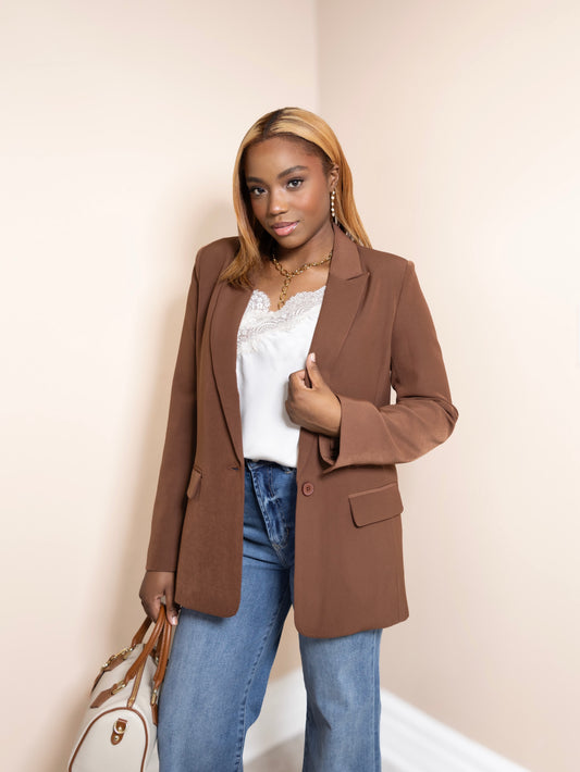 Marsy Single-Breasted Suit Jacket