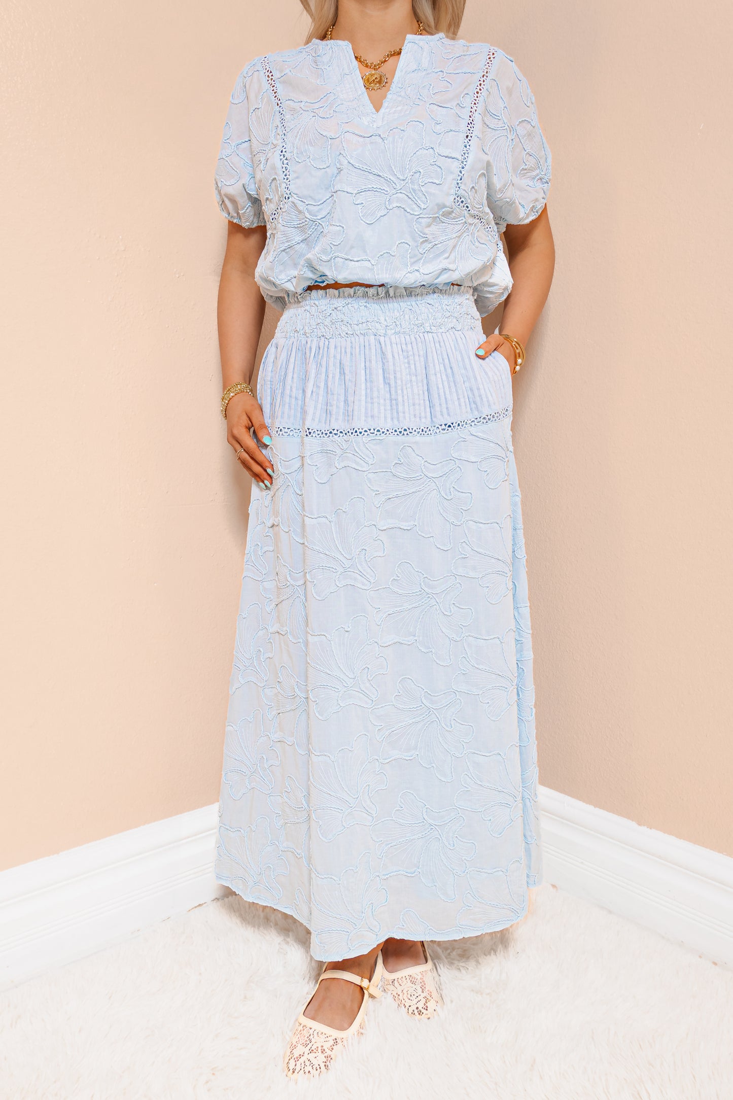 Skyline Embroidered Skirt