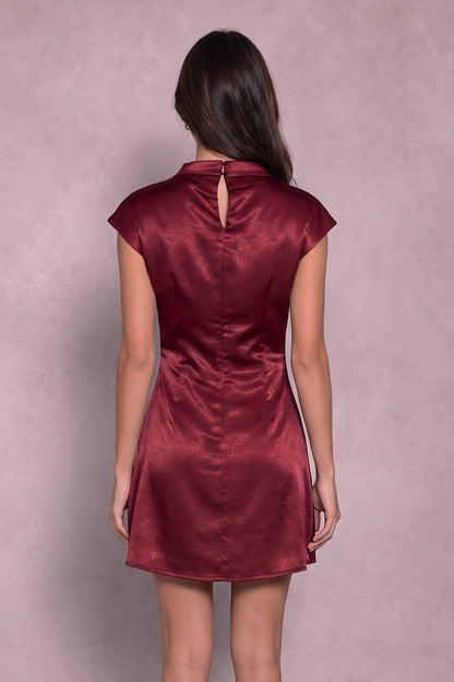 Ruby Hour Satin Mini Dress