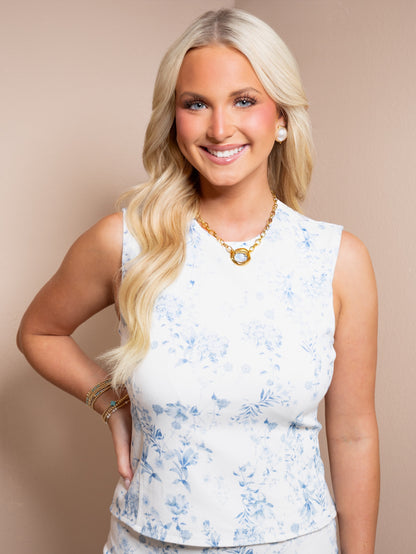 Porcelain Petal Top