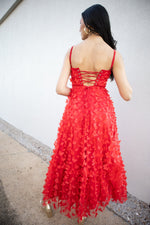 3D Mesh Butterfly Midi Dress-Dresses-KCoutureBoutique, women's boutique in Bossier City, Louisiana