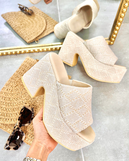 Matisse Como Chunky Raffia Platform Sandals