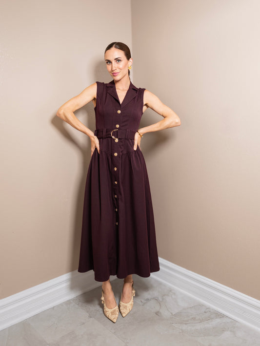 Merlot Manor Midi Dress