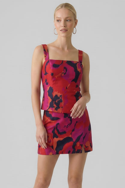 Bold Blooms Mini Skirt