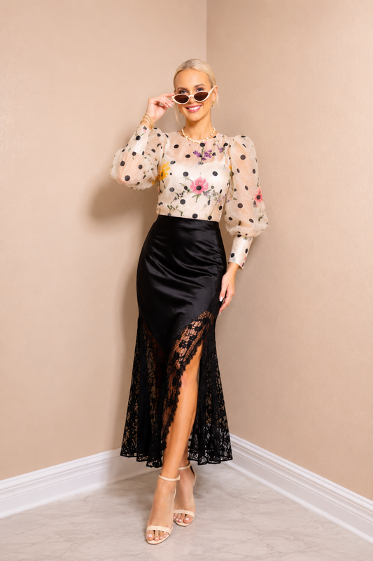 Garden Party Polka Dot Blouse