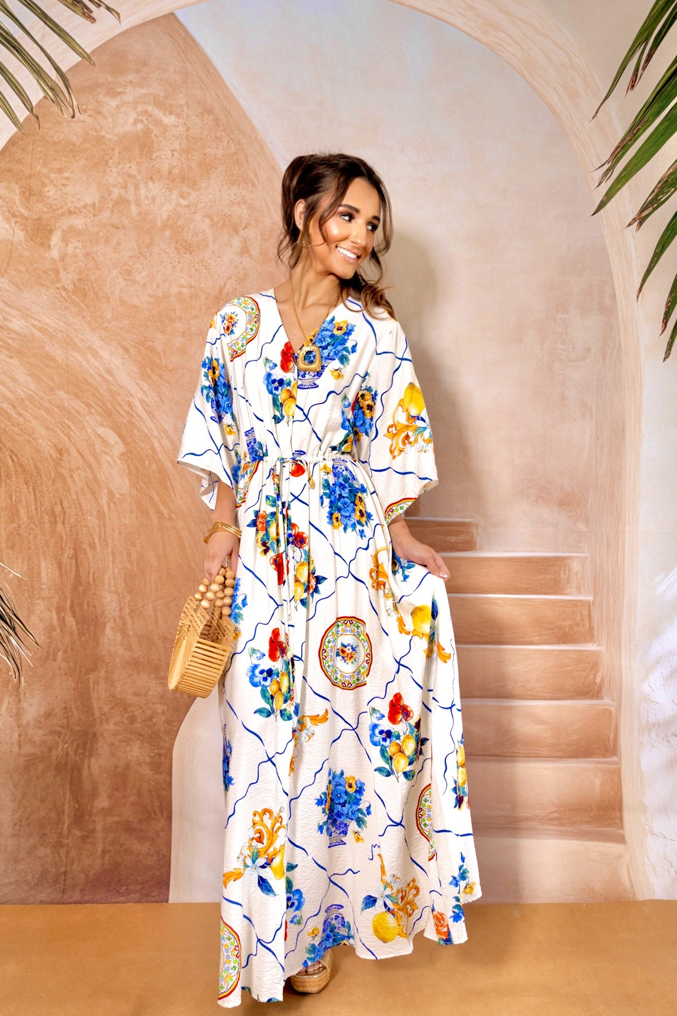 Amalfi Tablecloth Maxi Dress
