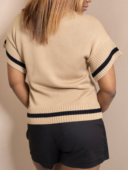 Maple Oak Elan Short Sleeve Sweater
