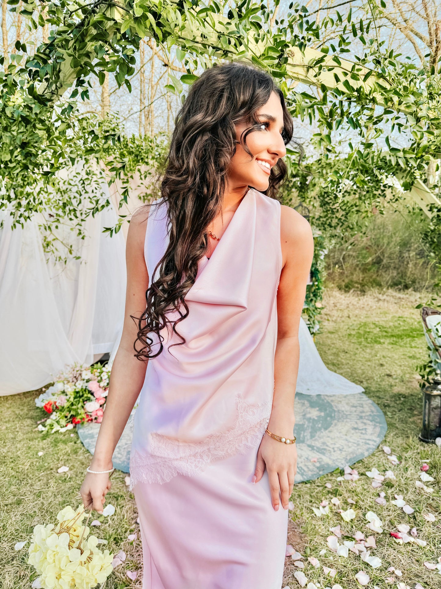 Lace & Light Drape Tank