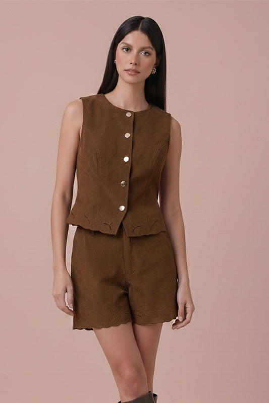 Oakwood Eyelet Vest Top