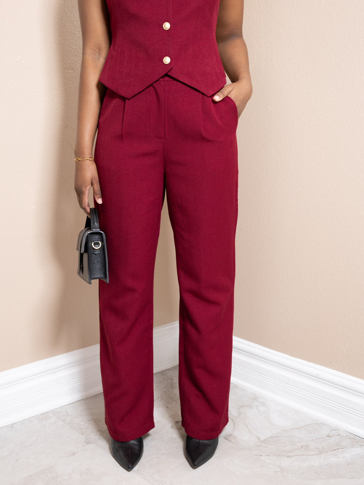 Velvet Hour Tweed Trousers