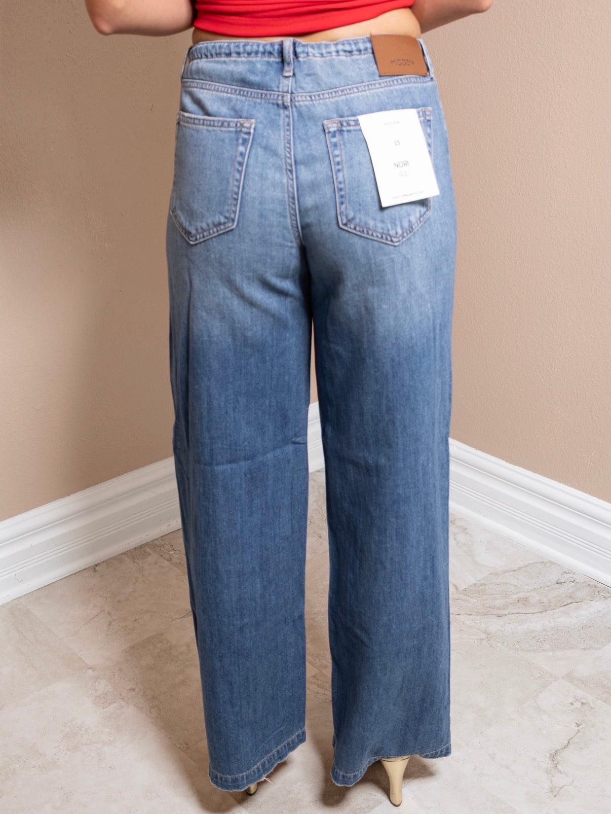 Hidden Nori Mid Rise Drawstring Wide Legs