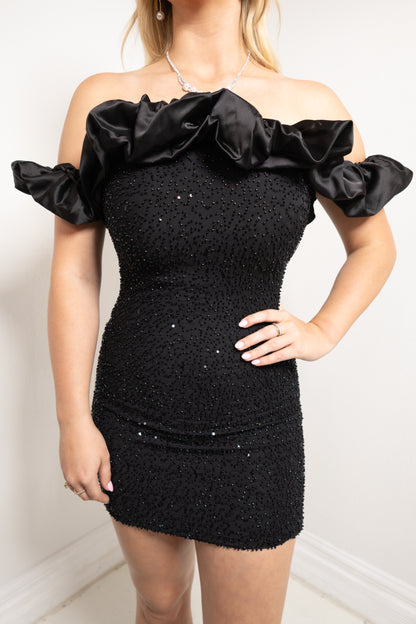 Midnight Ruffle Spark Dress