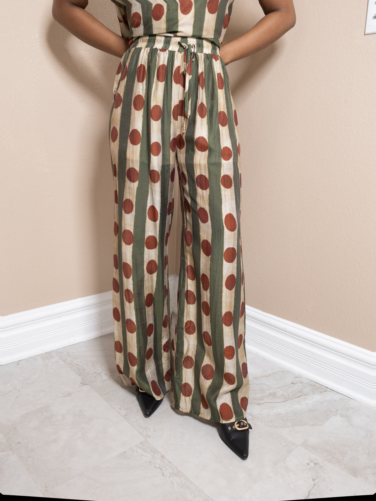 Dot to Dot Wide Leg Pants