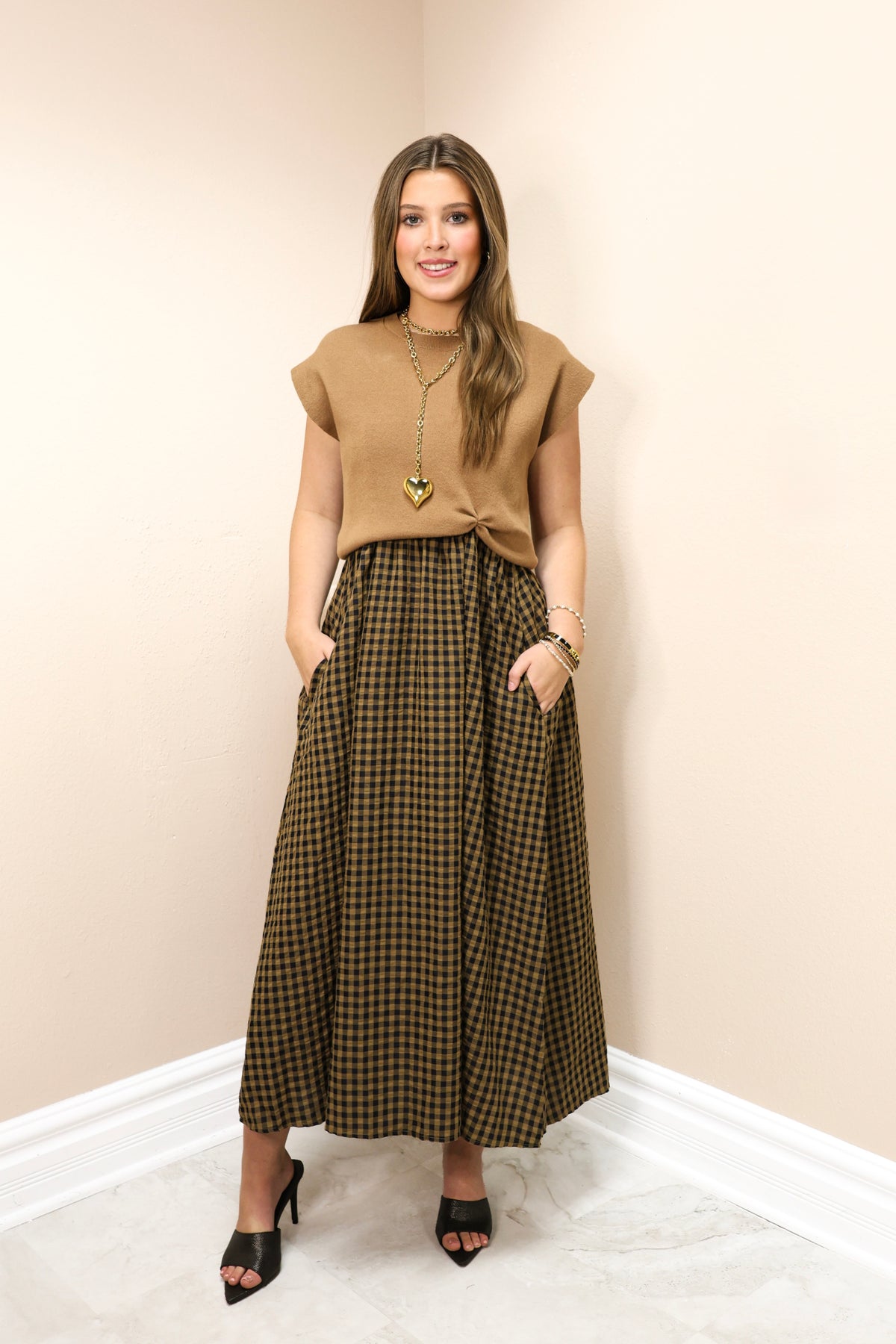 Harvest Charm Detachable Sweater Midi Dress
