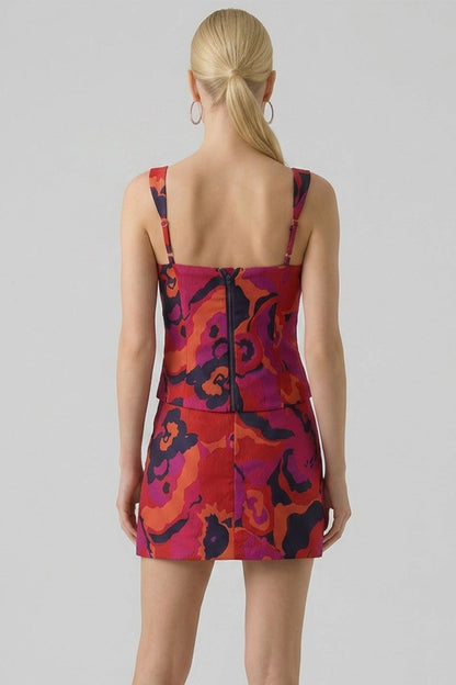 Bold Blooms Mini Skirt