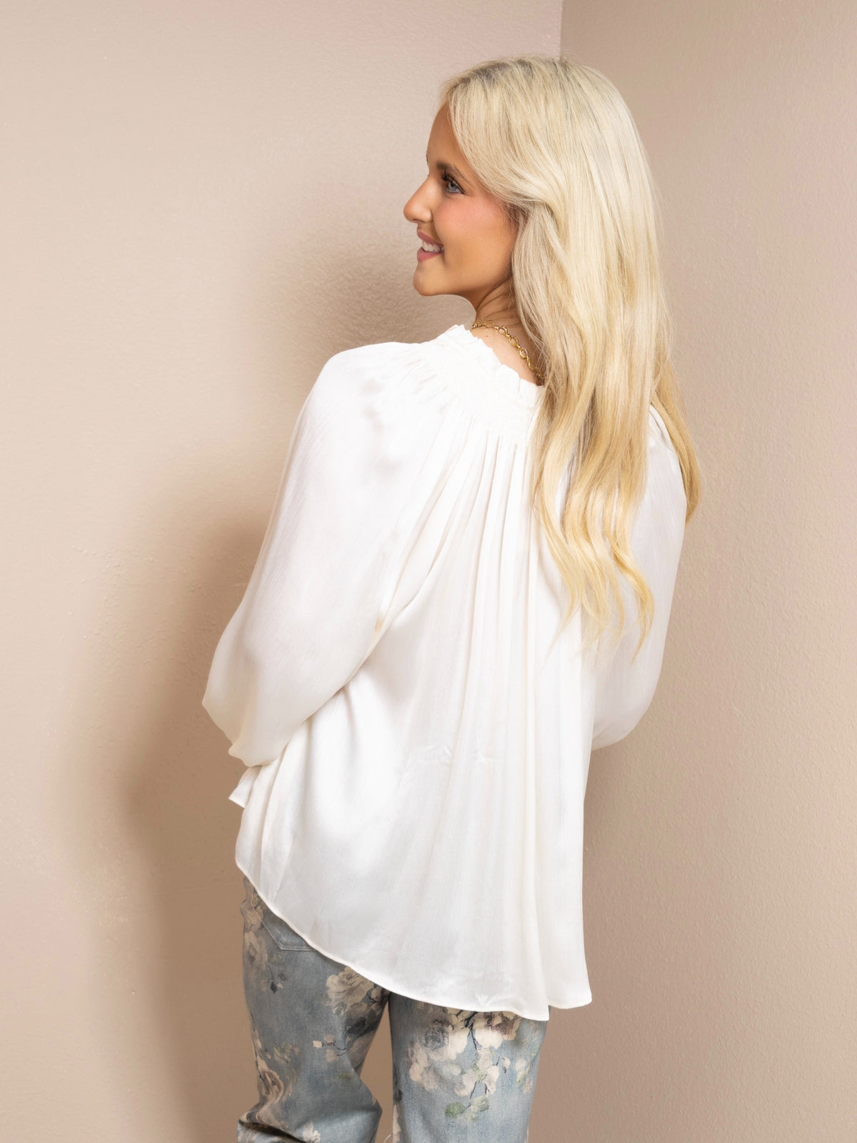 Classic Charm Lace Blouse Top