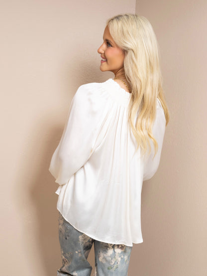 Classic Charm Lace Blouse Top