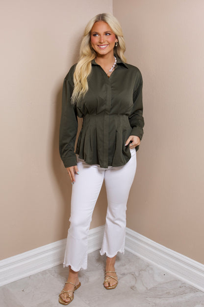 Pleated to Perfection Long Sleeve Top