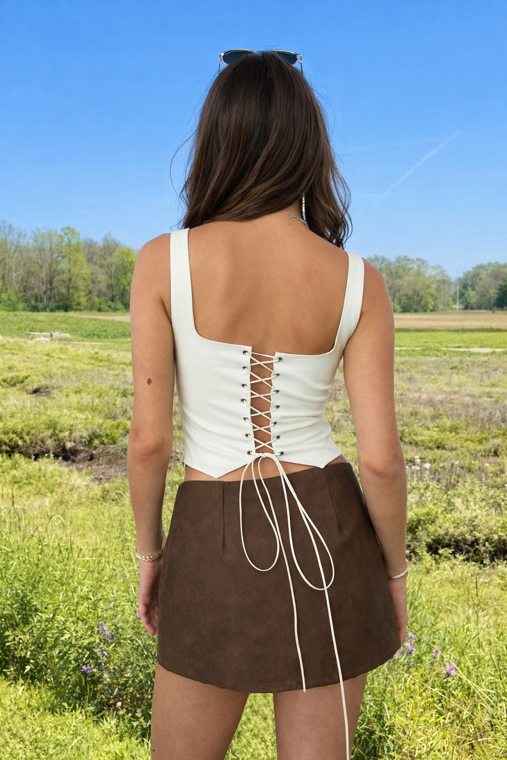 Saddle Stitch Corset Top