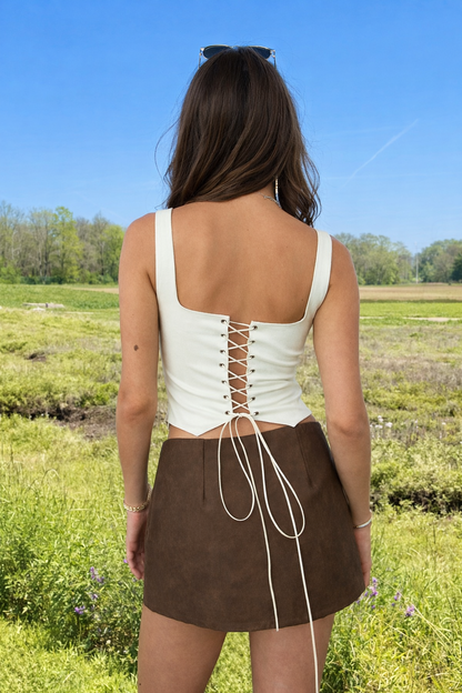 Saddle Stitch Corset Top