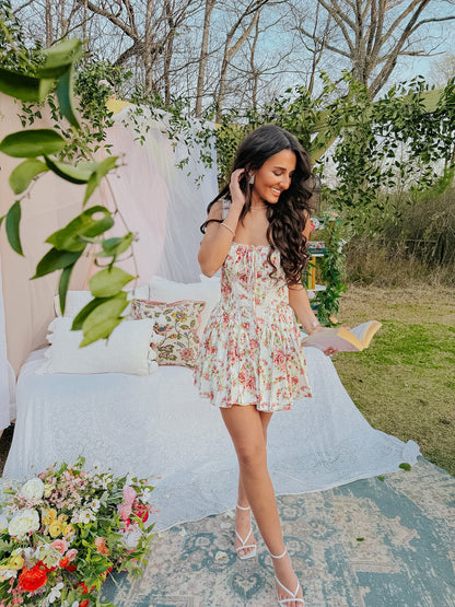 Rosette Romance Corset Mini Dress
